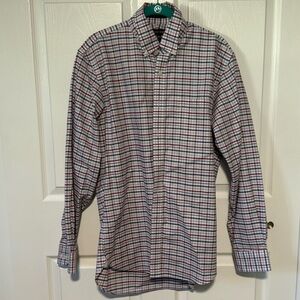 Land’s End Dress Shirt Tailored Fit Supima No Iron Oxford 15x34 Medium